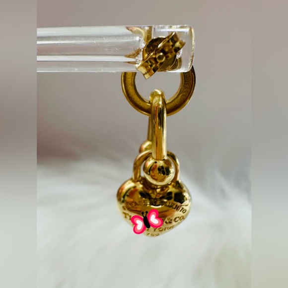 Hardware Heart Dangling. 💛 Real 18(18k) Karat Solid Gold Jewelry - Picture 5 of 11
